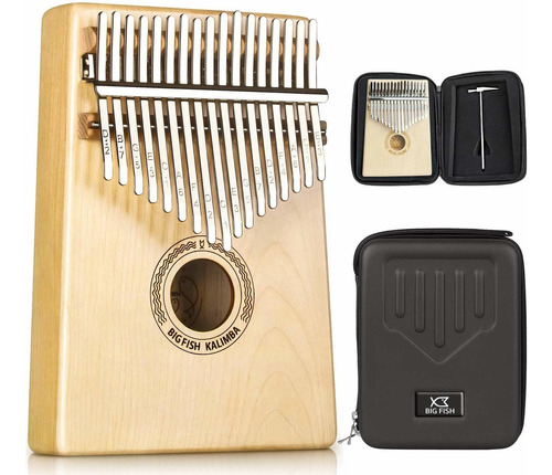 Bigfish Kalimba Pulgar Piano 17 Teclas Tablero De Madera