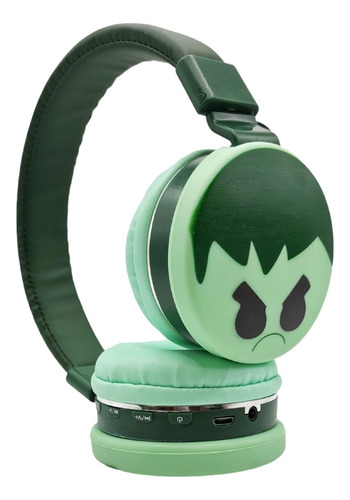 Audífonos Diadema Bluetooth Superhéroe Hulk Inalámbrico 