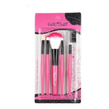 Kit Pincéis Maquiagem Macrilan Kp3-1 Rosa/roxo/preto