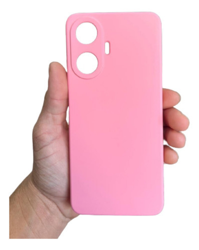 Capa Aveludada Genérica Aveludada Rosa-claro Com Design Para Realme C55 Para Realme C55 Para Realme C55 De 1 Unidade