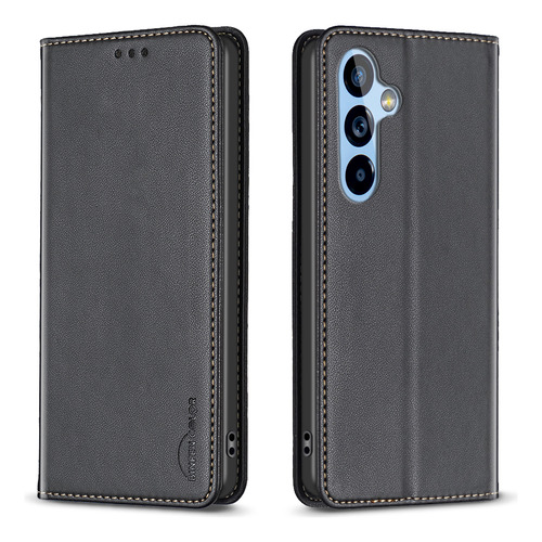 Funda De Piel Tipo Cartera Magnética Resistente Para Samsung