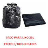 Saco De Lixo 20l Preto Reforçado 100 Unidades Fabricante