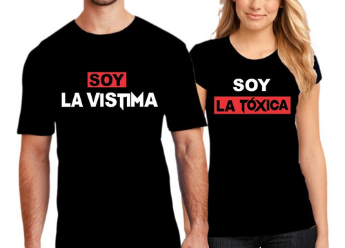 Playeras Pareja Novios Vîstima Y Tòxica.