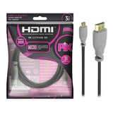 Cabo Micro Hdmi X Hdmi 3 Metros Blindado 2.0 Ethernet 3m 4k