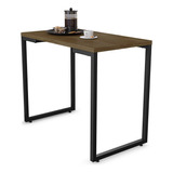 Mesa Cozinha Bancada Bistrô Estilo Industrial 90cm Castanho