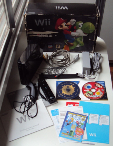 Nintendo Wii Black Na Caixa - Bloqueado - Funcionando