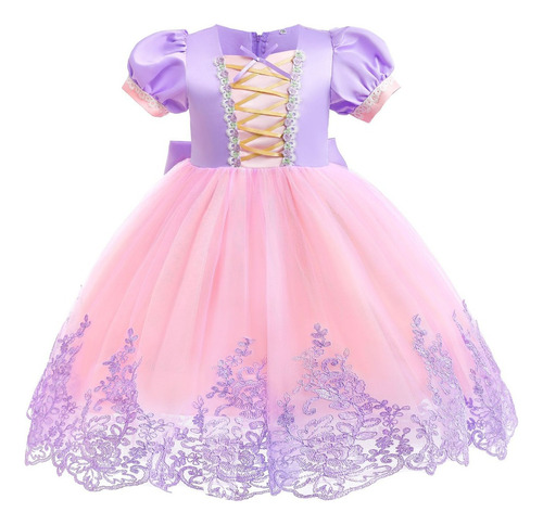 Nuevo Disfraz Cosplay De Princesa Rapunzel Para Niña Vestido