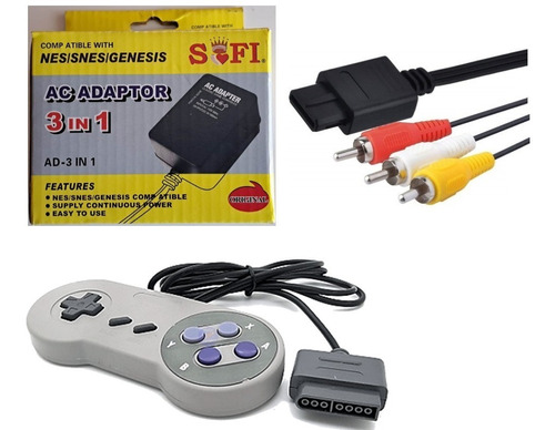 Joystick Para Supernintendo + A.video + Transformador