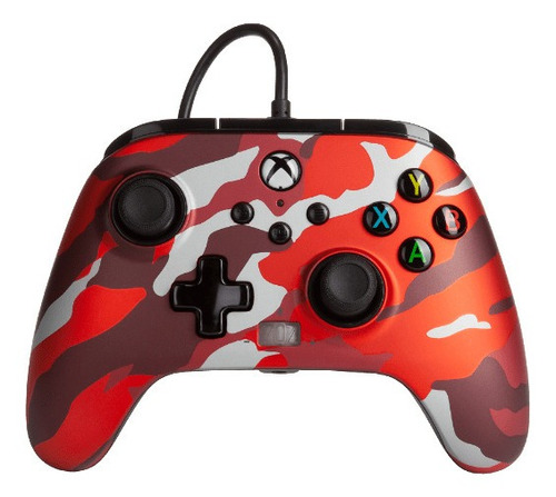 Control Powera Wired Xbox Series X|s Metallic Red Camo Mundo