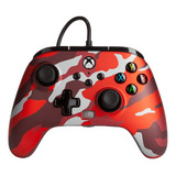 Control Powera Wired Xbox Series X|s Metallic Red Camo Mundo