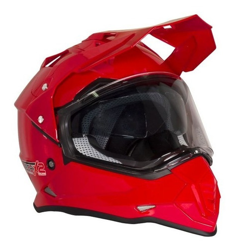 Casco Tech-x2 Cross City 632a Rojo C/ Gafas Rider One