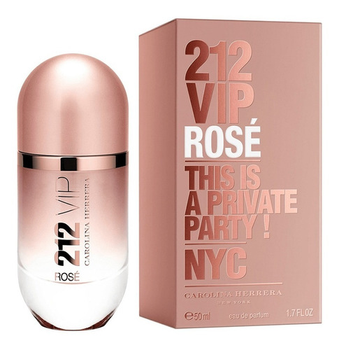 Perfume Importado Ch 212 Vip Rose 50ml Eau De Parfum