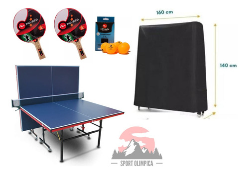 Mesa Ping Pong Tenis Profesional Miyagi Plegable 15 Mm