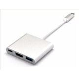 Adaptador Usb C 3 En 1 Hdmi 4k Usb 3.0 Y C Carga Macbook