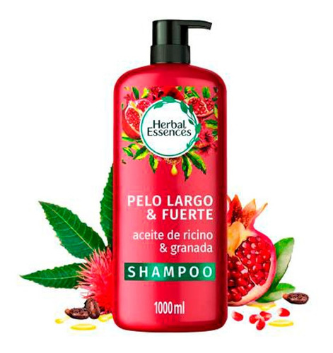 Shampoo Herbal Essences® Con Aceite De Ricino Y Granada 1 L