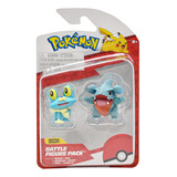 Pokemon Battle Figure Pack Froakie Y Gible 4cm Jazwares