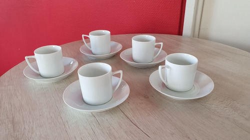 Juego De Café Porcelana Blanco 