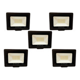 Pack X5 Proyector Reflector Led 30w Frío Glowlux - E. A. -