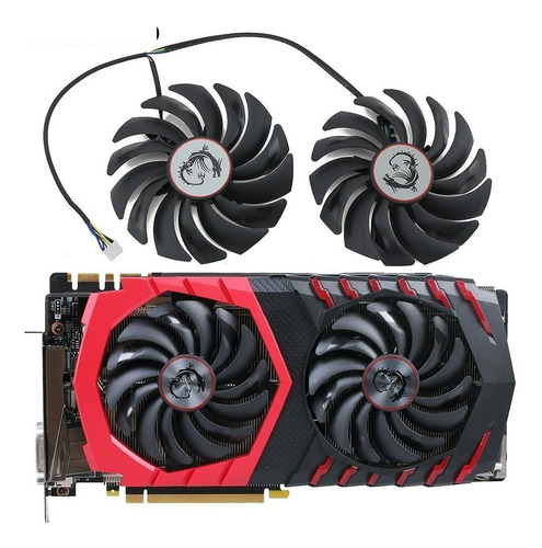 Cooler Fan Msi Gtx Rx570 Rx580 Pld10010s12hh 95mm Pares