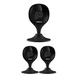 Kit 3 Câmera Wi-fi Inteligente Full Hd Imx C Black Intelbras