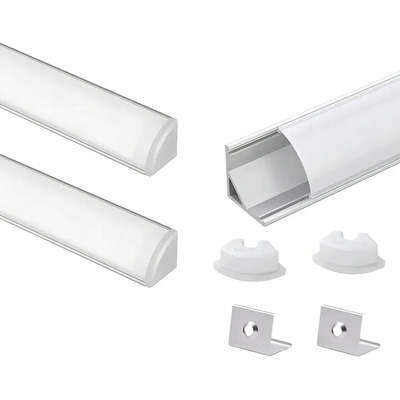 Banna 3pcs Perfil De Aluminio Para Tira Led En Casa Oficinas 3m Luz 1616 Aluminio Mica Opalino | MercadoLibre