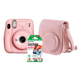 Kit Câmera Instantânea Instax Mini 11 Rosa + Filme + Bolsa