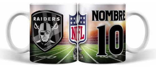 Taza Personalizada Nfl Raiders Coleccion Regalo