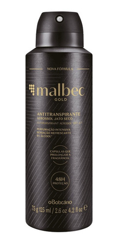 Desodorante Antitranspirante Malbec Gold, 125ml O Boticário