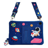 Mica + Funda Para Galaxy Tab A8 X200 Correa Silicon Spaceman