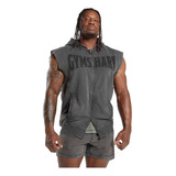 Gymshark Heritage Washed Sleeveless Zip Hoodie - Onyx Grey 