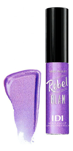 Idi Rebel Glam Delineador Liquido Glitter Gel Metal Violet