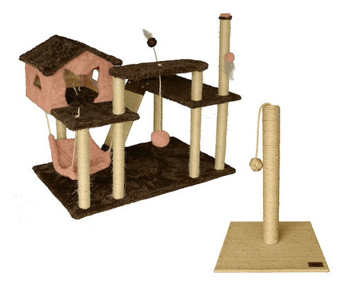 Arranhador Grande Gato Modular Playground Poste Kit Miupetz