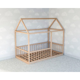 Cama Montessori Individual De Madera De Pino Recámara Niños