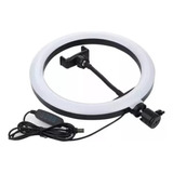 Anillo Aro Led 26 Cm De Diametro Usb Con Controlador De Luz 