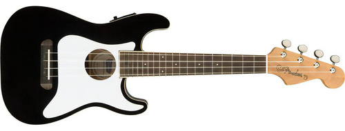 Ukelele Fender Fullertone St Electroacustico 4 Cuerdas Nylon Color Negro