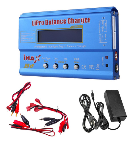 Para Cargador De Batería Lipo Imax B6 De 80 W+conector T Lip