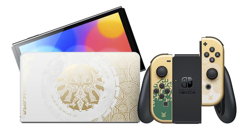 Nintendo Switch Oled 64gb The Legend Of Zelda: Tears Of The Kingdom Edition Cor  Verde E Dourado E Preto