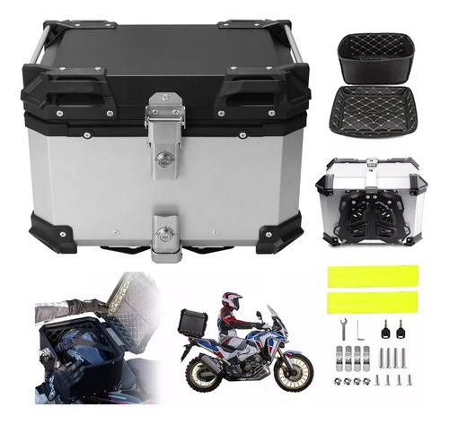 Caja Moto Top Case Aluminio Baul Trasero 45 L