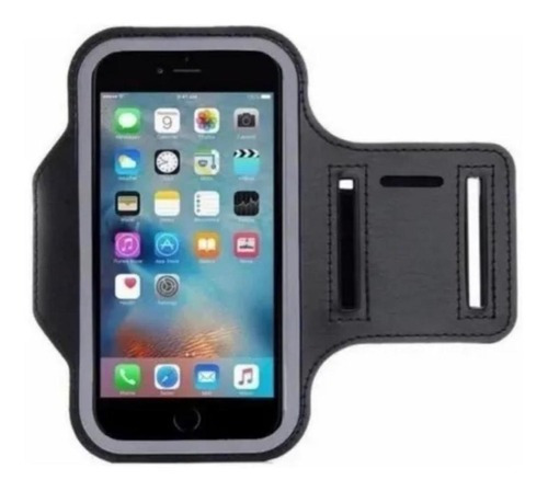 Braçadeira Capa Armband Porta Celular Universal Para Corrida Cor Preto Liso