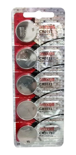 10 Baterias Maxell Cr2032 3v - Placa Mãe Portão Controle 