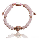 Hermosa Pulsera Cuarzo Rosa Joyeria Natural 