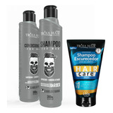 Kit Shampoo + Cond + Shampoo Grizalhos Tróia Hair For Man 