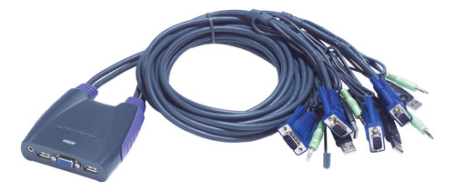 Switch Kvm Formato Cable Vga/audio Usb De 4 Puertos