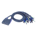 Switch Kvm Formato Cable Vga/audio Usb De 4 Puertos