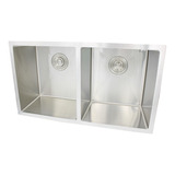 Tarja Submontar Doble 78x45x23cm Inox304 Fab A Mano Satinado