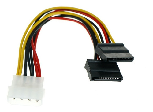 Cable Power Sata Doble Adaptador Molex 4 Pin Fuente Ssd Hdd