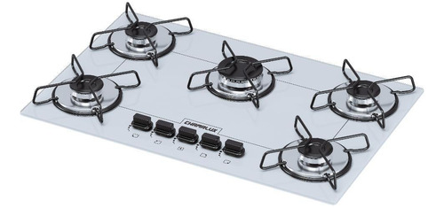 Cooktop 5 Bocas Chamalux Ultra Chama Em Arame - Branco