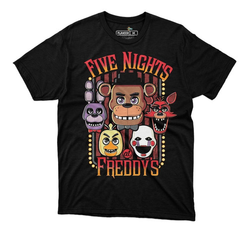 Playera Five Nights At Freddy's Videgame Juego Pc Oso Anime