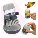 Cepillo De Limpieza Trastes Dispensador Jabon Cocina Hogar F