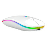 Mouse Sem Fio Recarregável E-1300pro Bluetoooth Para Macbook Cor Branco